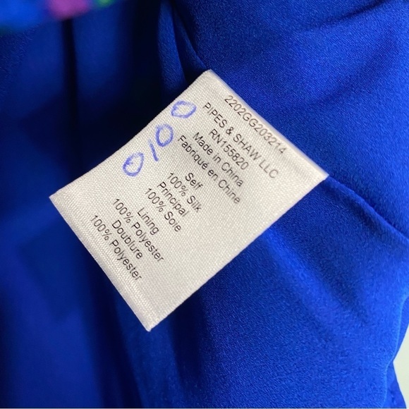 Veronica Beard Serence Floral Blue Purple Green Silk Slit Maxi Skirt Flowy - Picture 5 of 6